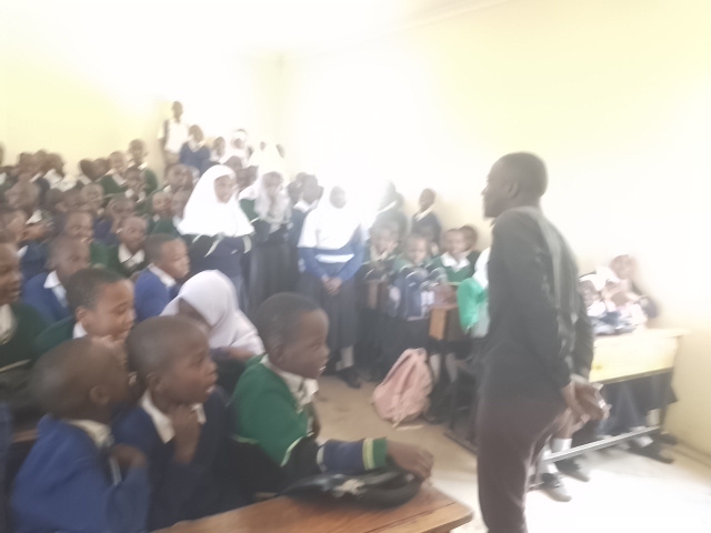 We had great time with Amani Primary pupils ,We taught them about negative impact of alcohol and Drugs abuse and how to avoid .